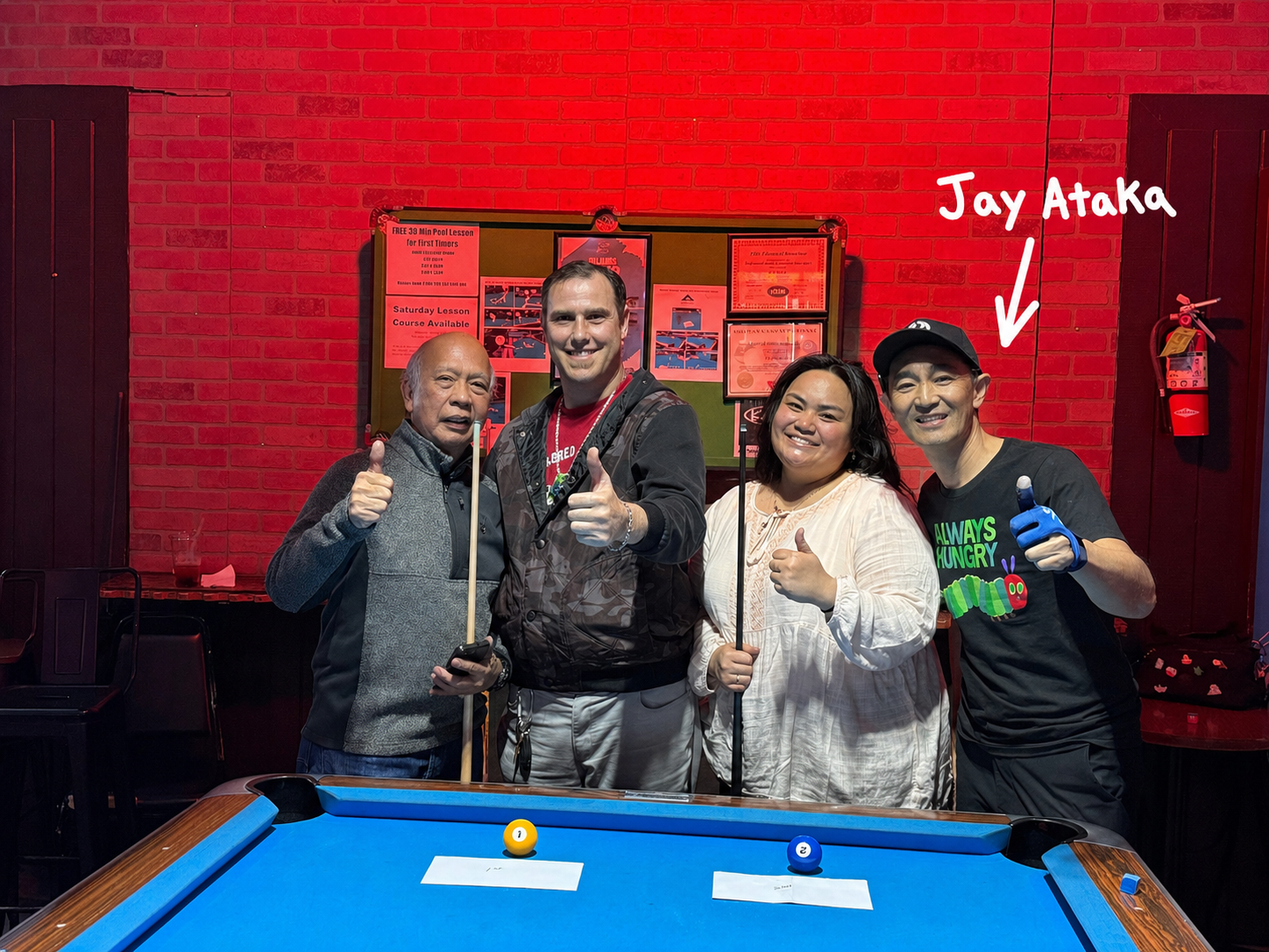 Jay Ataka, PBIA Advanced Pool Instructor, at Good Times Billiards